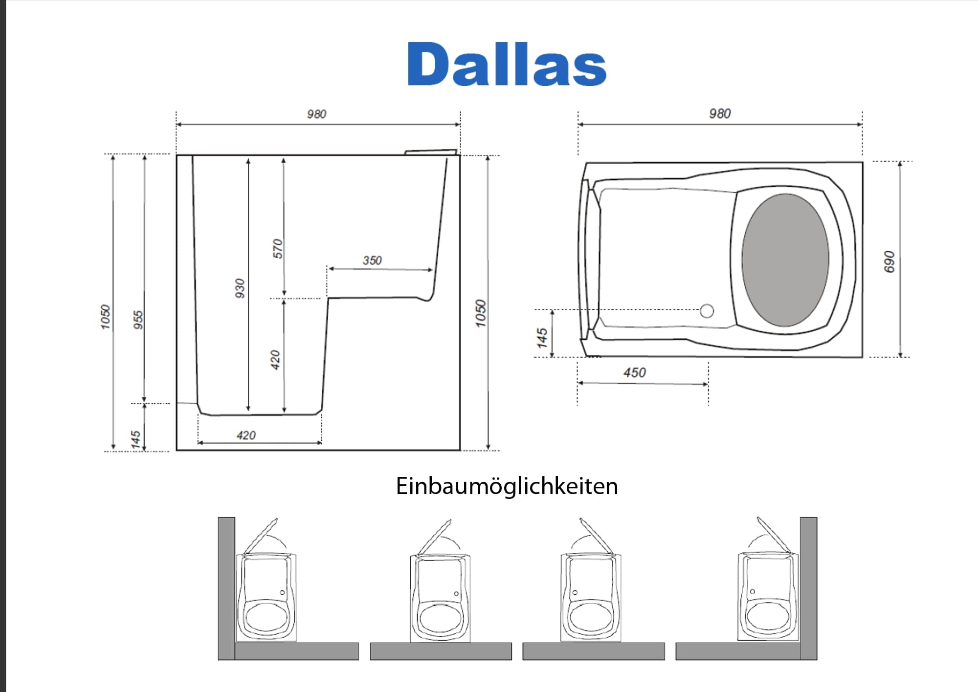 Badewanne mit Tür Einbaubeschreibung Dallas